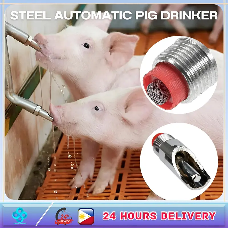 5pcs Stainless Steel Pig Nipple Water Drinker